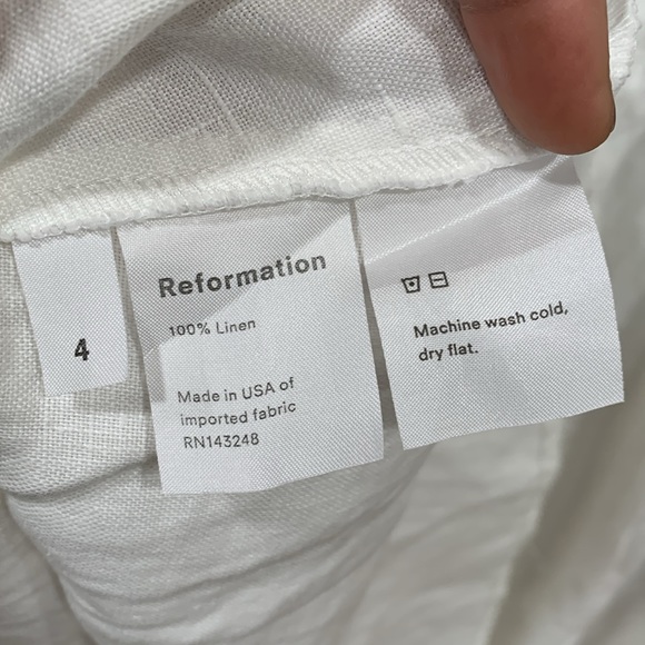 Reformation white linen midi dress - Picture 11 of 12